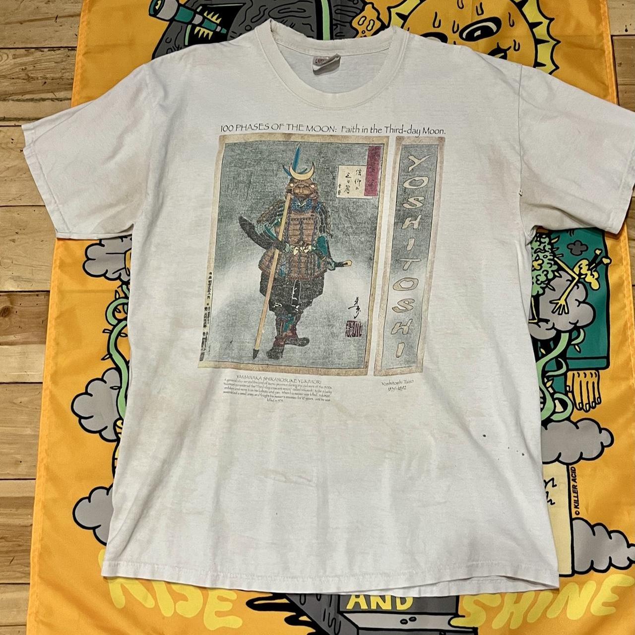 Hanes Beefy T shirt Vintage Samurai Size medium... - Depop