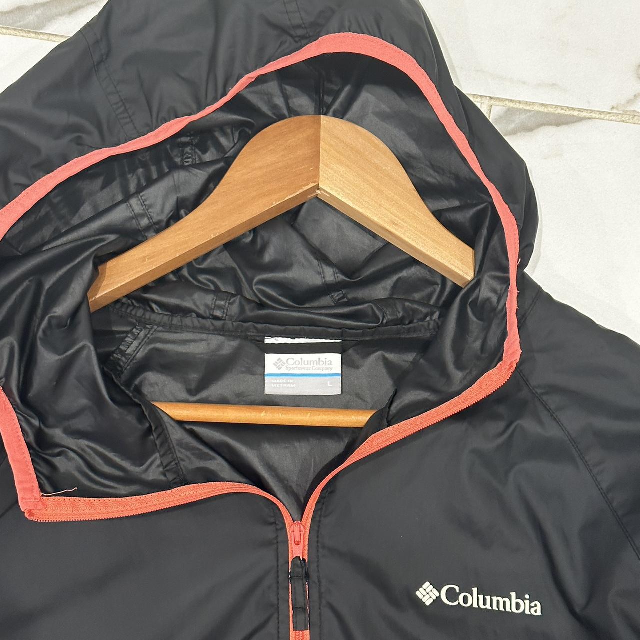 Columbia Red & Grey Windbreaker Rain Jacket In - Depop