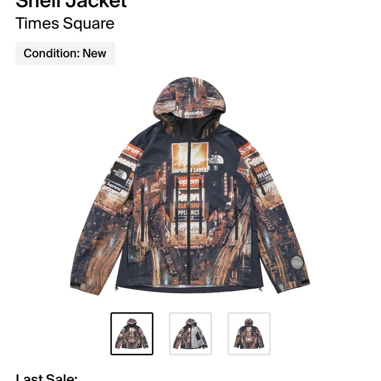 the north face supreme seam shell nyc Times Square... - Depop