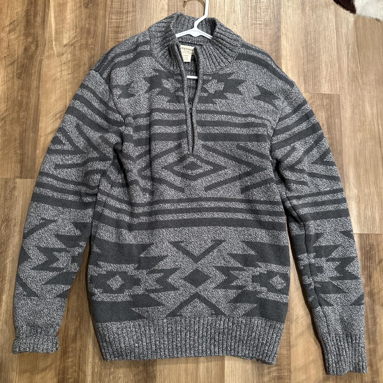 Stetson zip sweater. Thick, high quality, size large... Depop