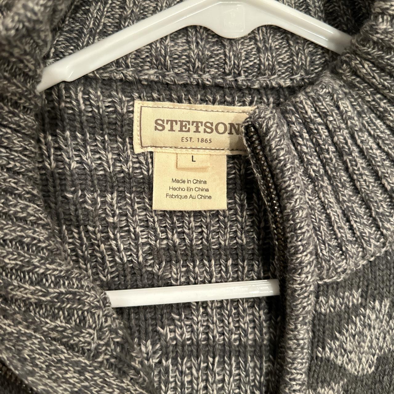 Stetson zip sweater. Thick, high quality, size large... Depop