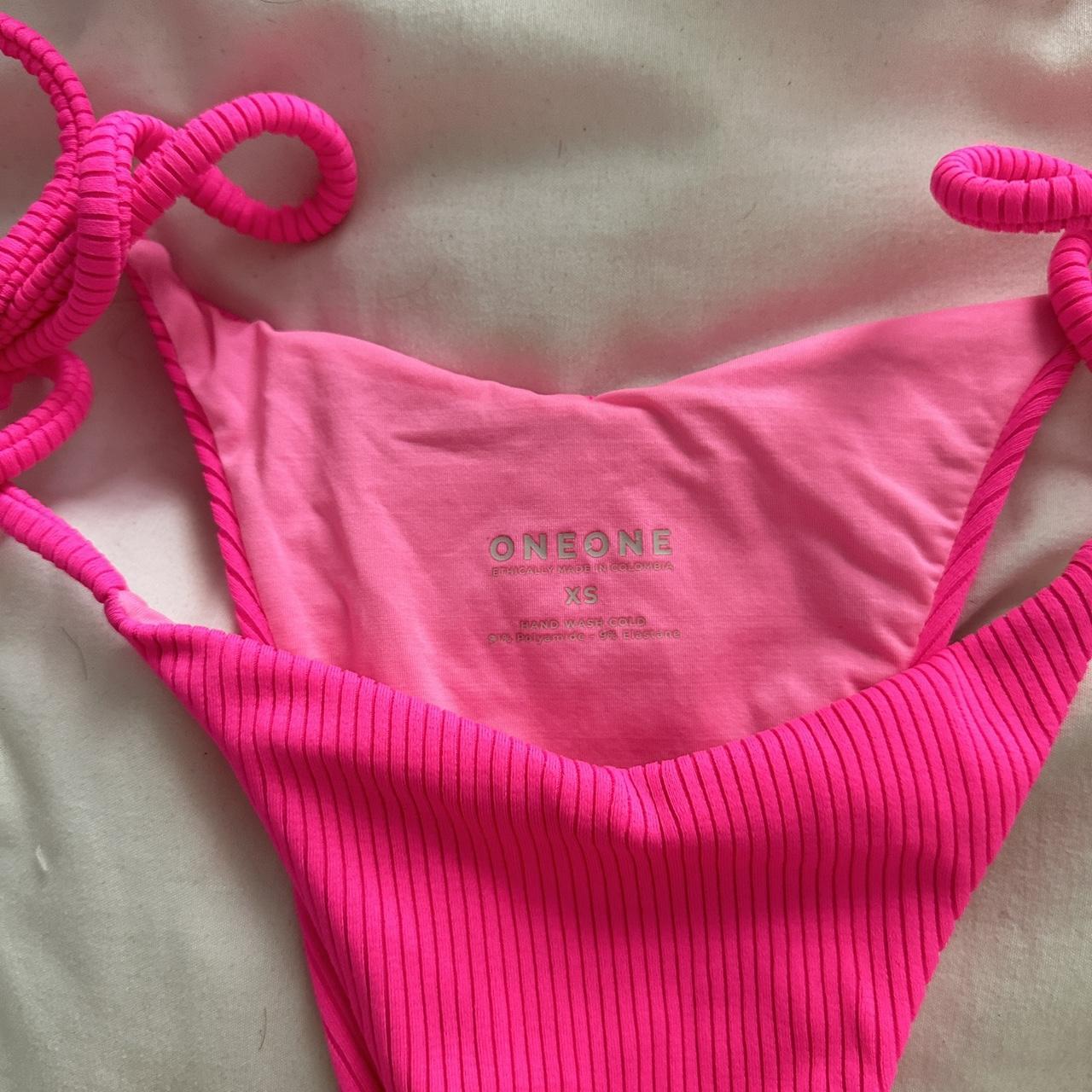 oneone swimwear hot pink bikini soo cute and... Depop