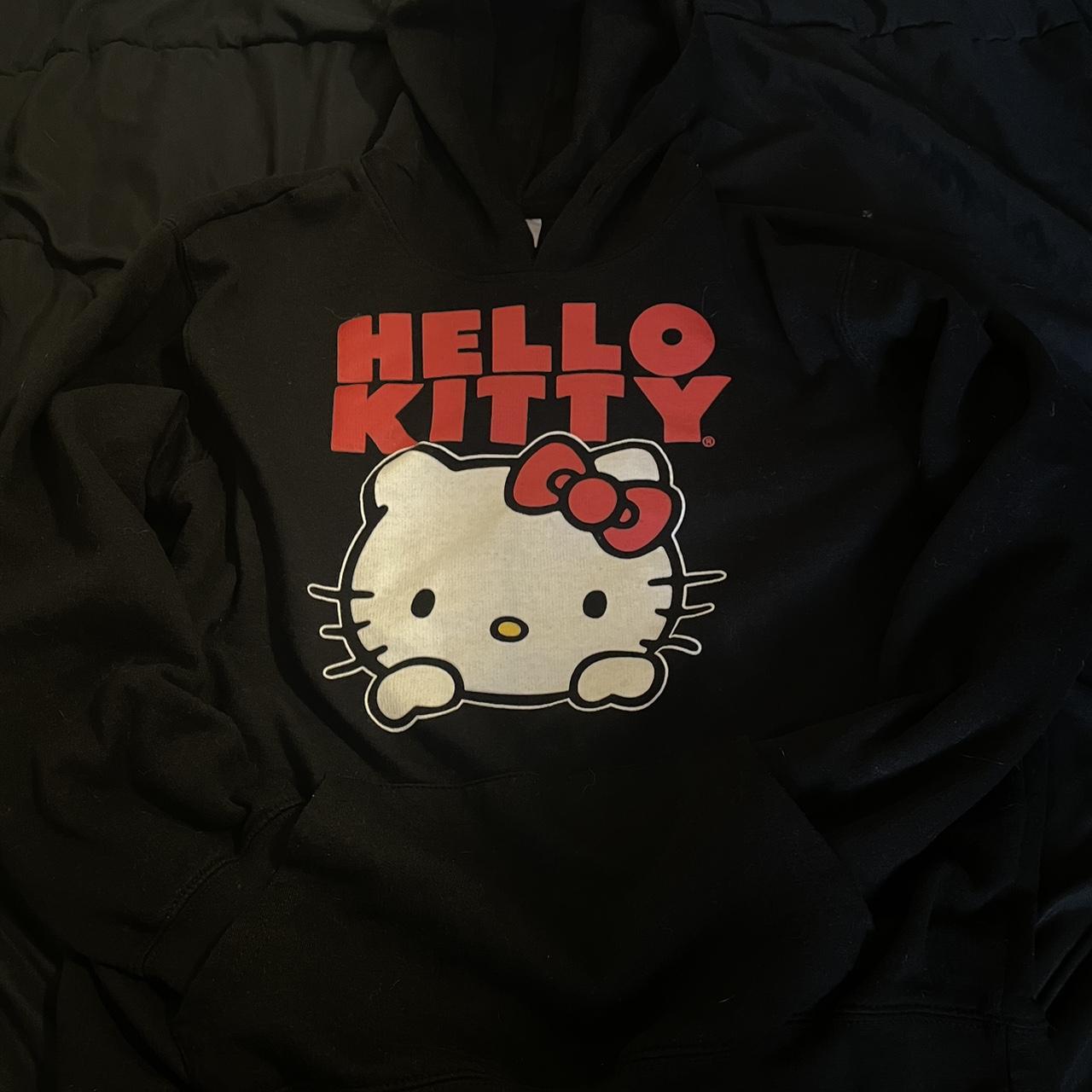 black hello kitty hoodie - Depop