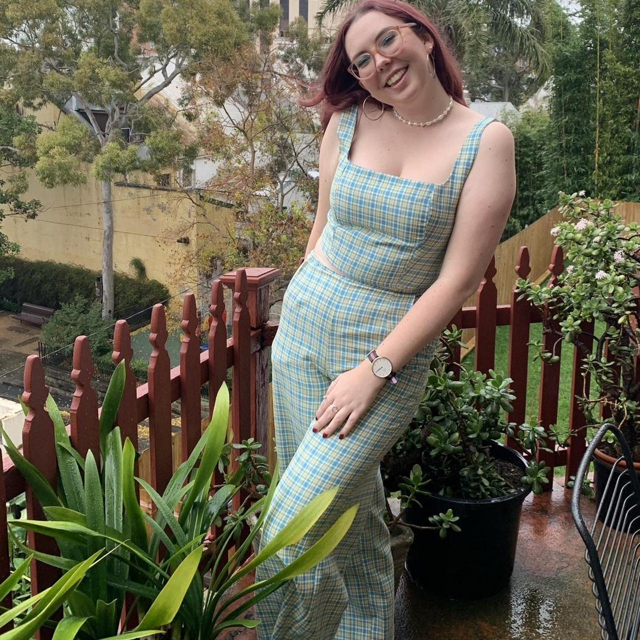 matching crop top and pant set. brand is mint... - Depop