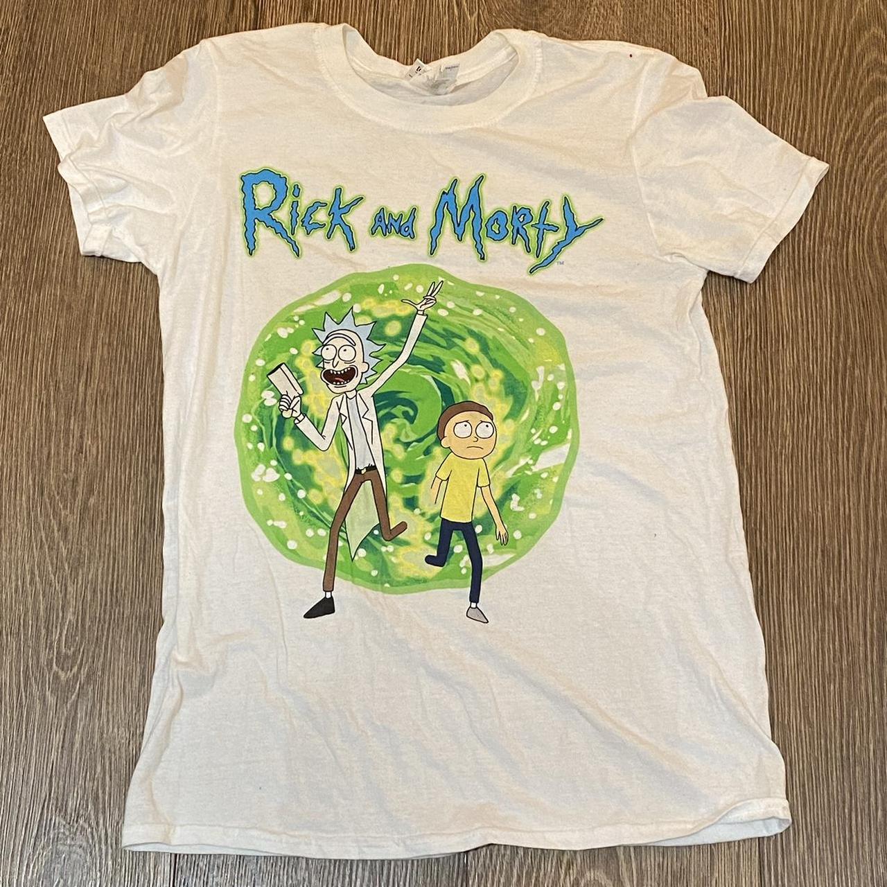 Rick and Morty graphic black t- shirt . Size medium - Depop