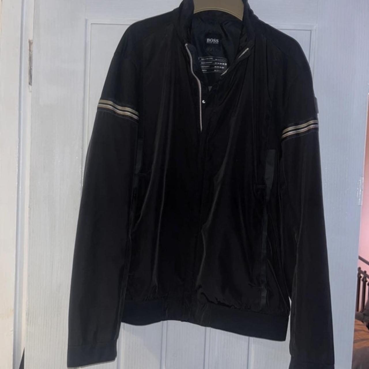 Hugo boss jacket black deals and gold