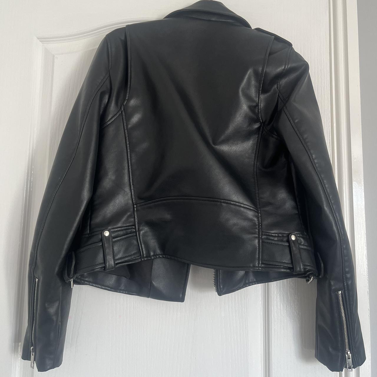 zara leather jacket never worn before - Depop