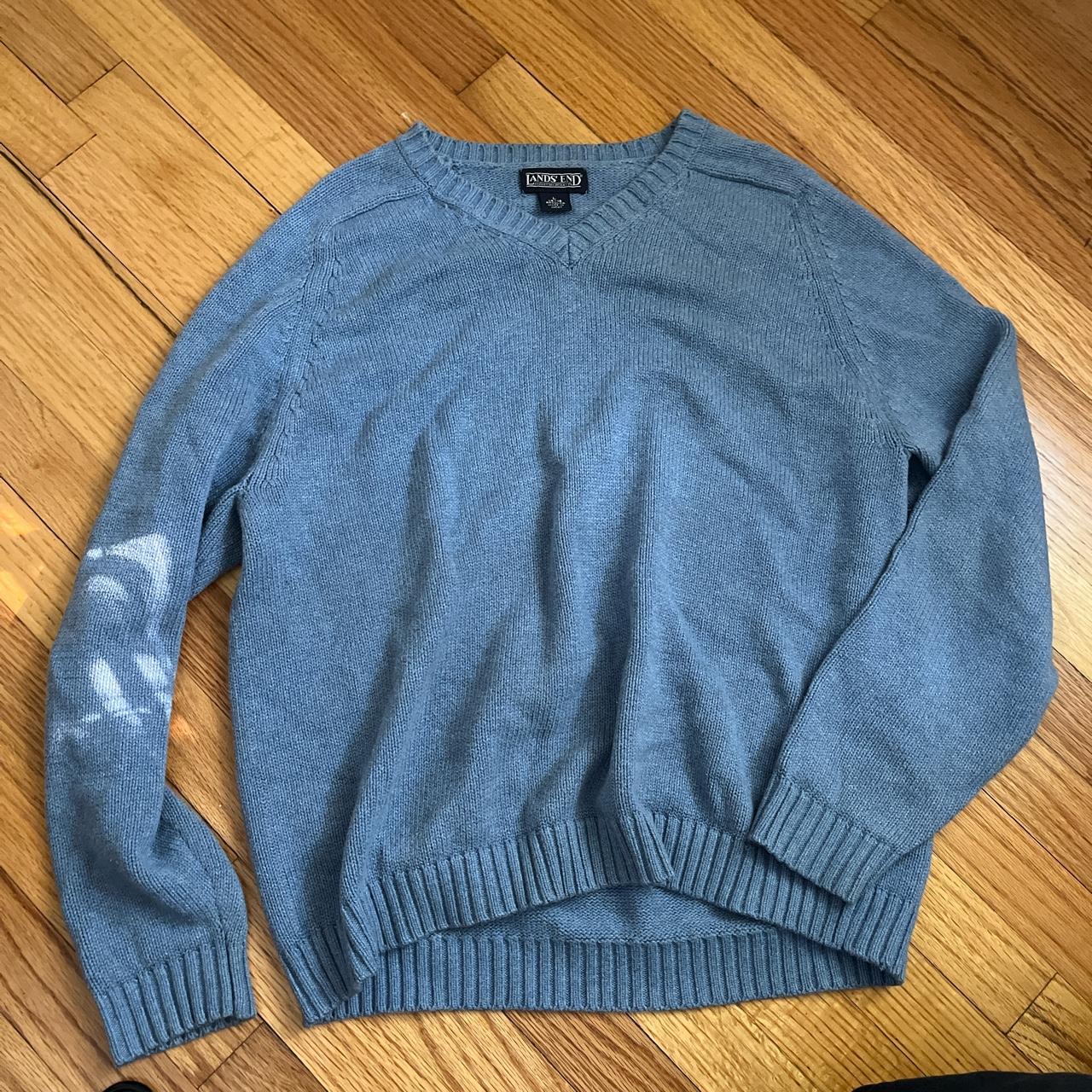 Lands' End Men's Blue Jumper Depop