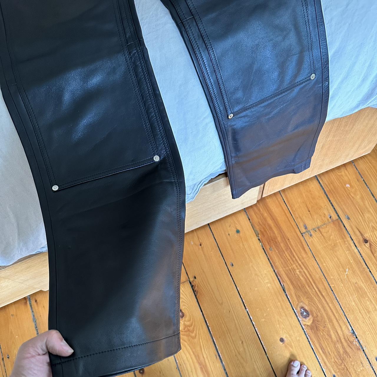 Never worn Commission NYC Black Crash Leather... - Depop