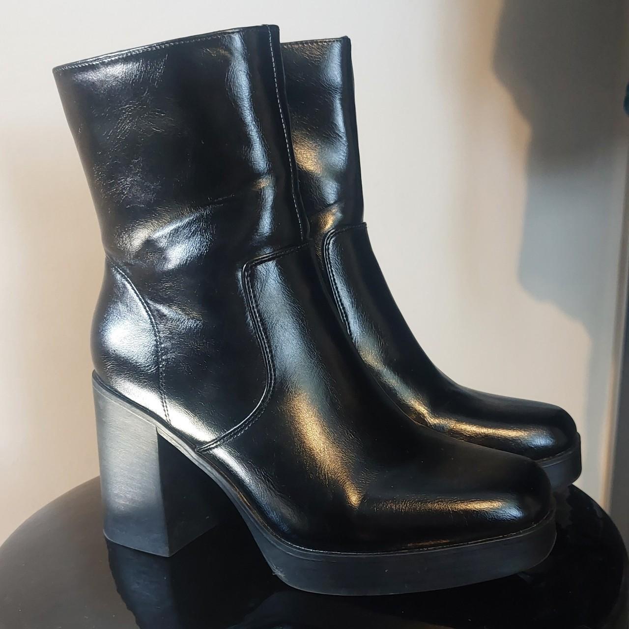 River Island Black Ankle Boots Size 3/4 Only worn... Depop