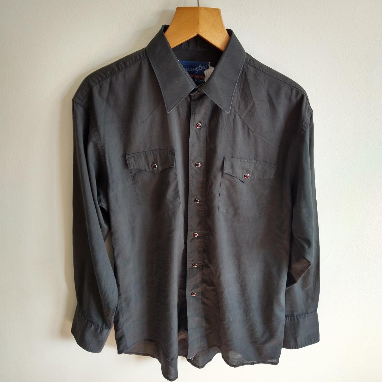 Wrangler Men's Black Shirt | Depop