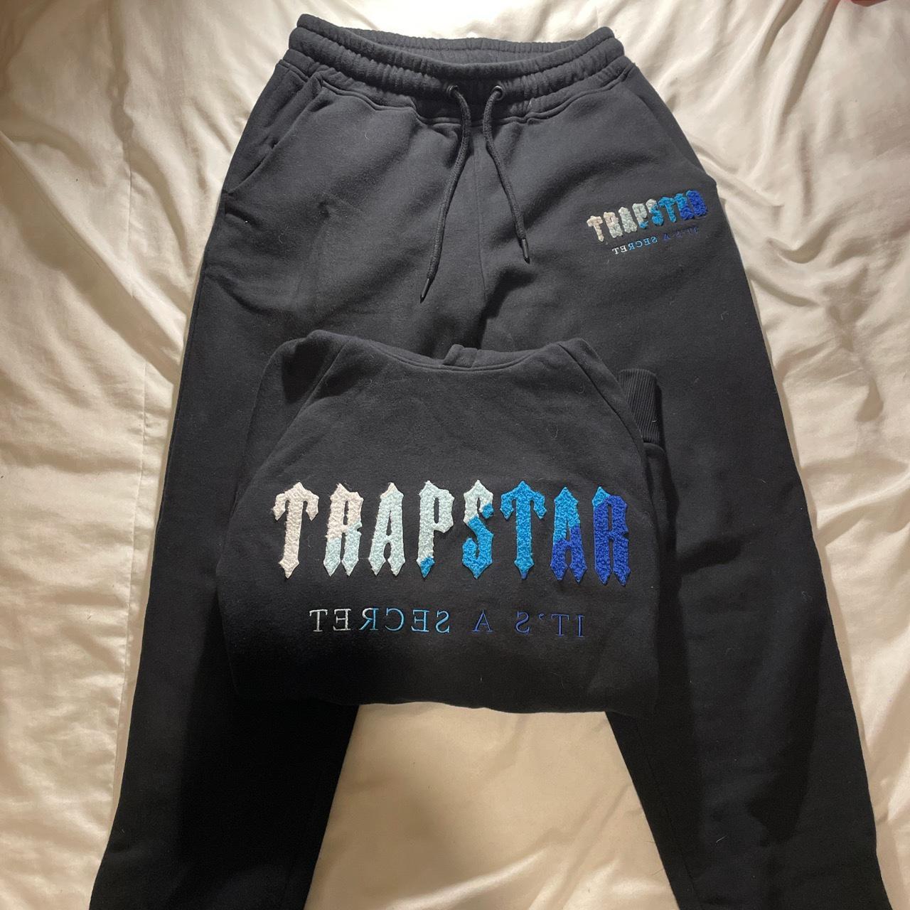 Shop Trapstar Tracksuit Black Ice Blue