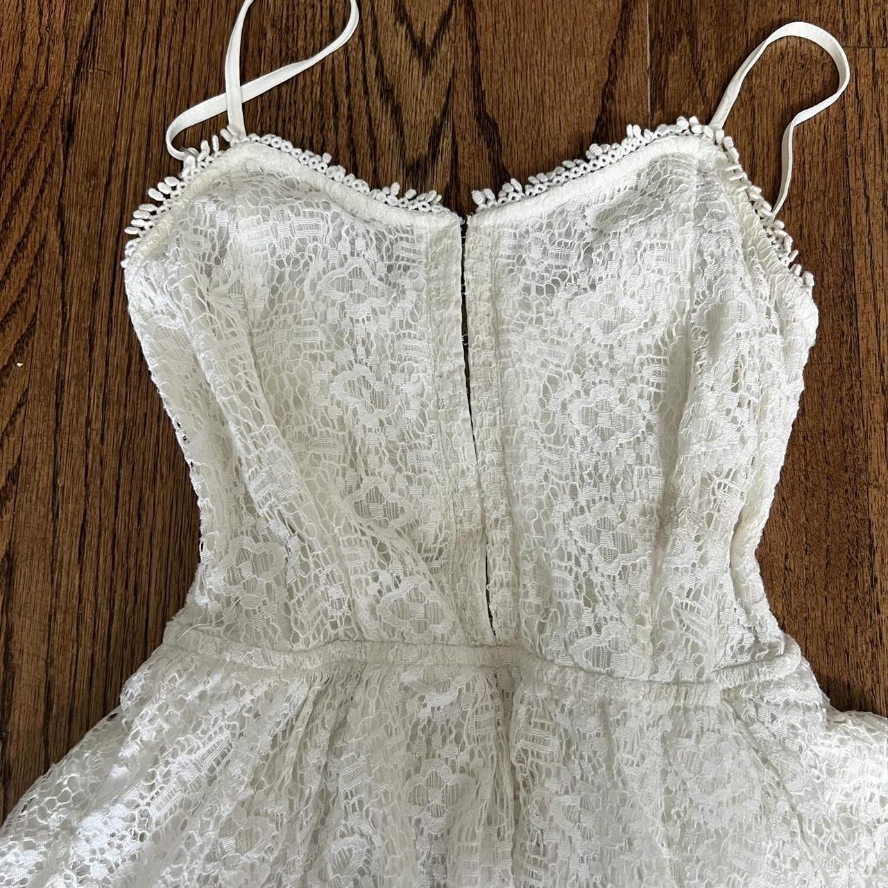 lace mini dress white dress lace dress perfect... Depop
