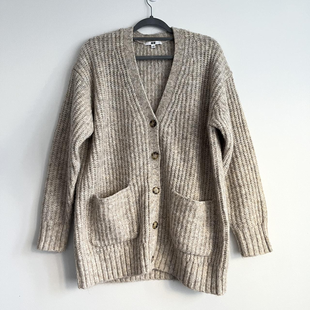 UNIQLO Women's Cream Cardigan | Depop