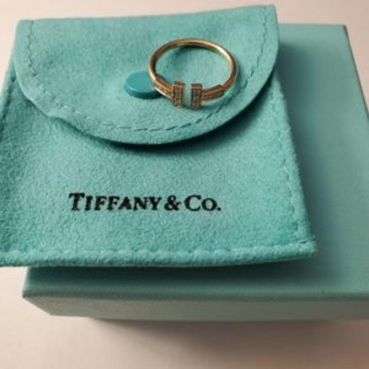 Turquoise Tiffany X Wire Ring Tiffany 18kt Yellow Gold Diamond T