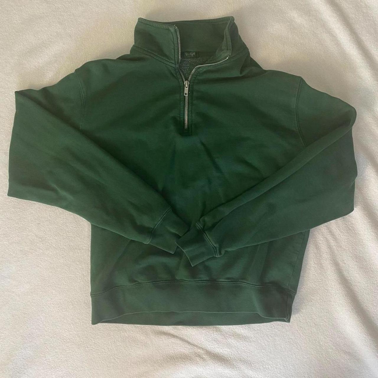 Brandy melville green quarter zip best sale