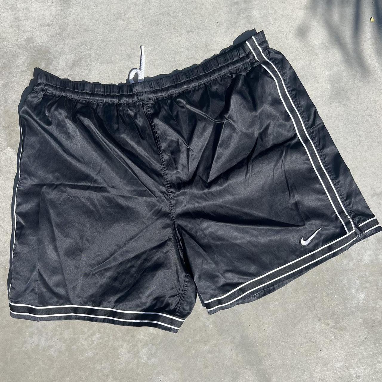 Nike vintage black silk shorts