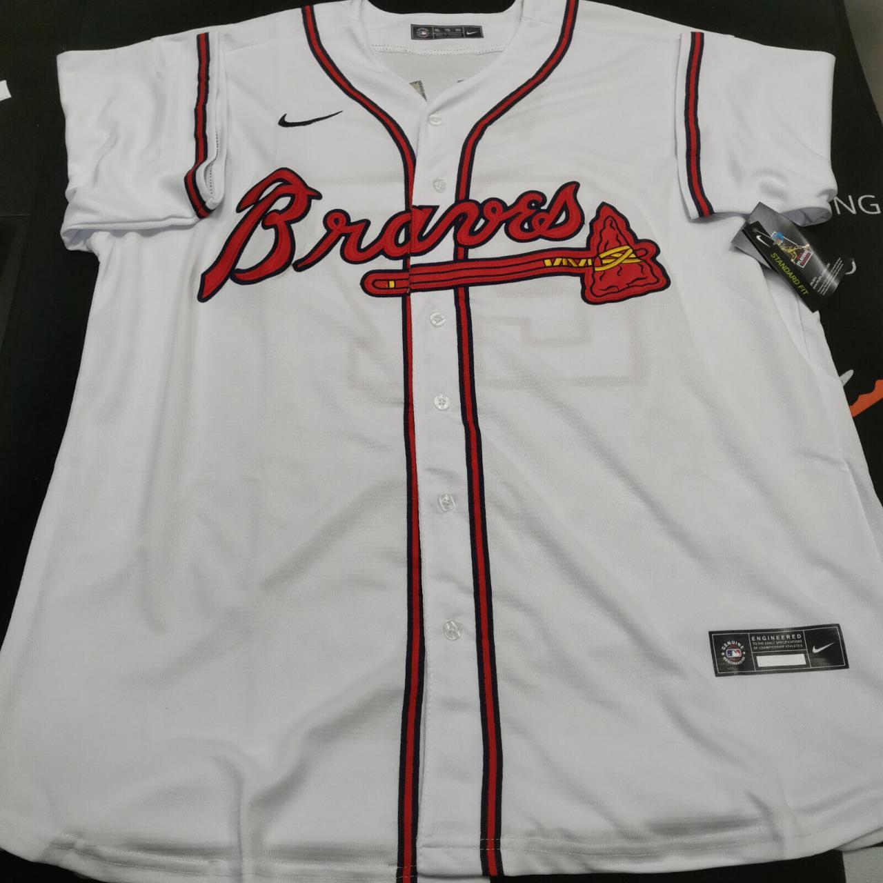 Austin Riley #27 Atlanta Braves White Jersey - Depop