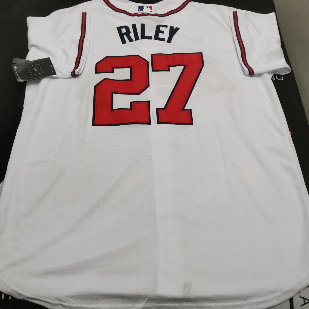 Austin Riley #27 Atlanta Braves White Jersey - Depop