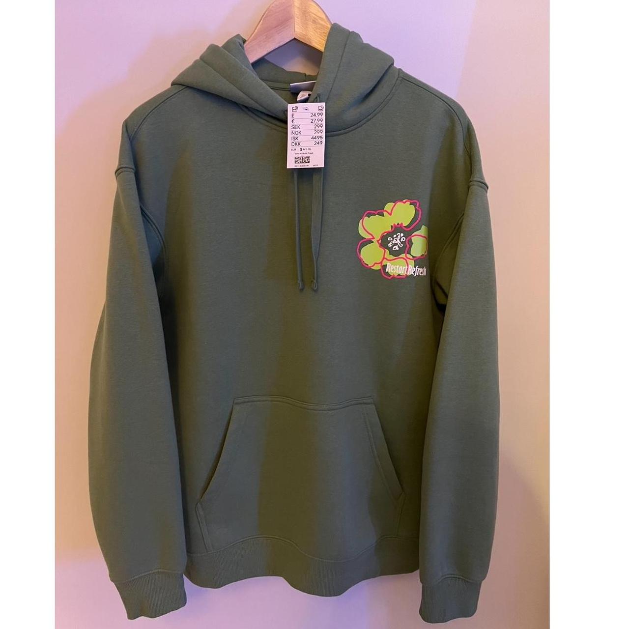 H&m green hotsell rose hoodie