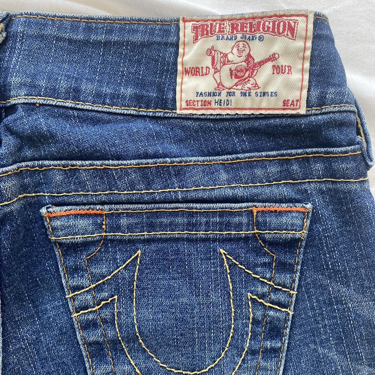 vintage true religion super low rise jeans! size 6 - Depop