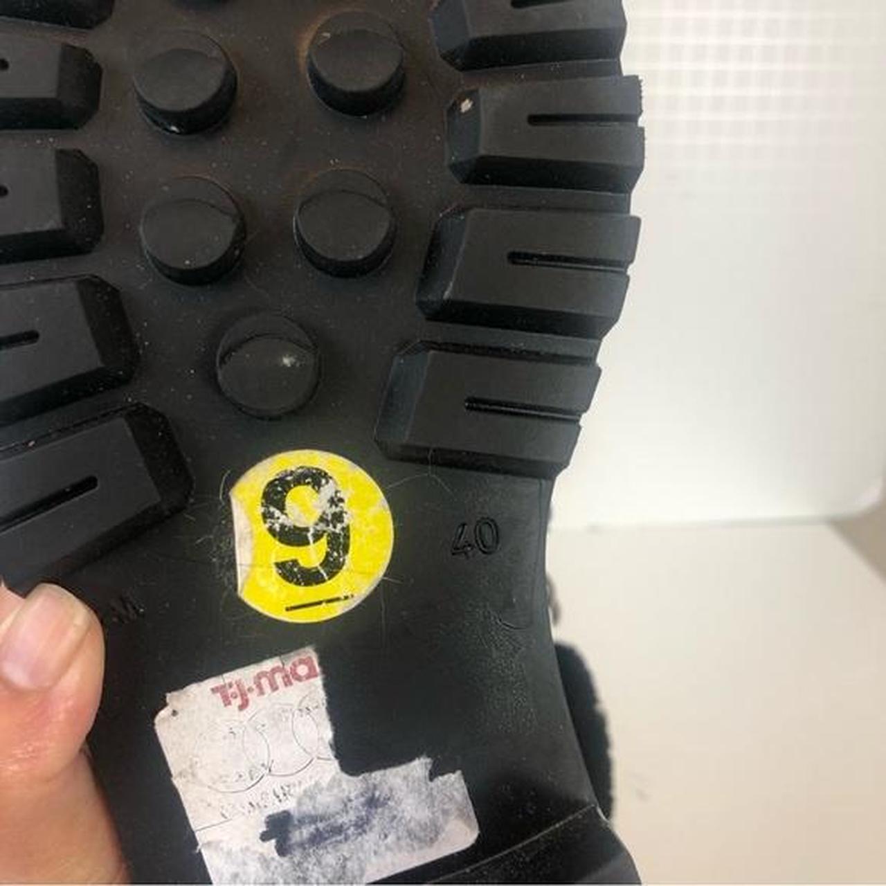 Elena Solano Black Fur Leather Black Lace Up Combat...