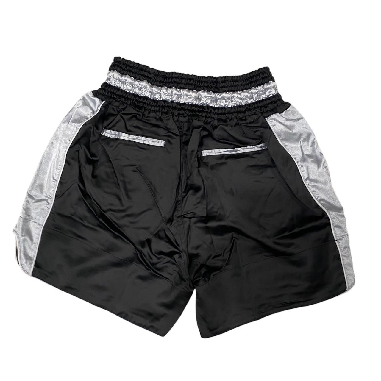 Men's Black and Silver Shorts | Depop