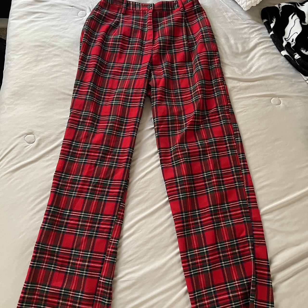 john galt red plaid pants - Depop