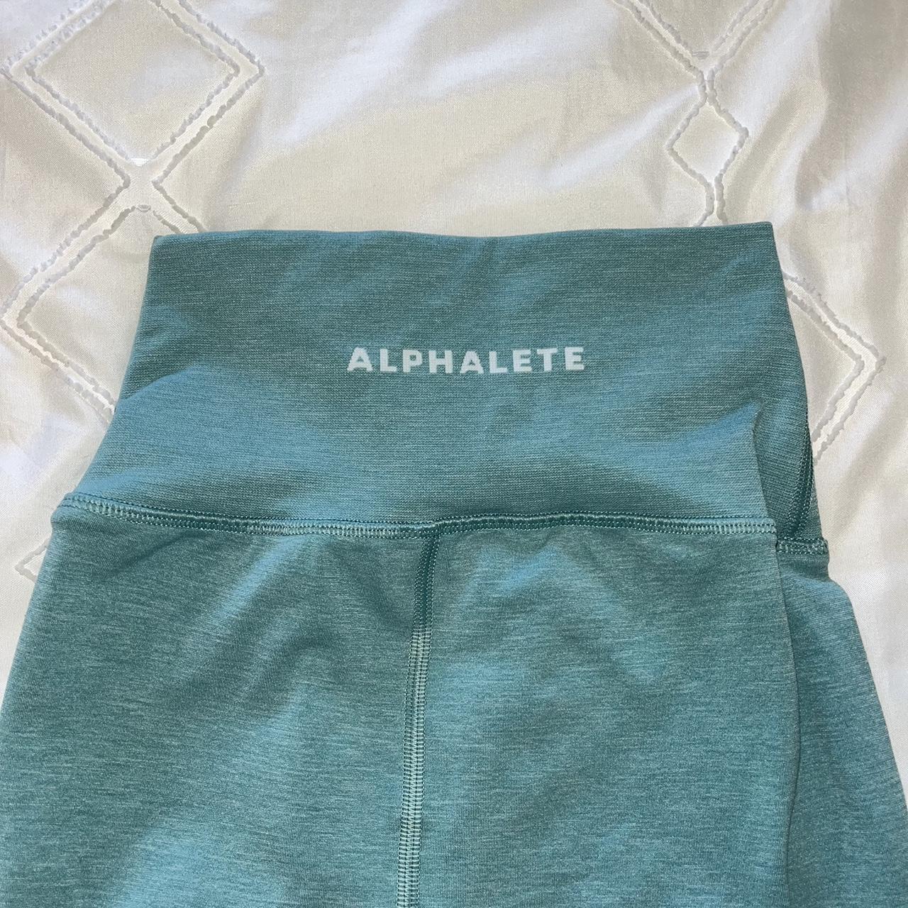 turquoise alphalete leggings size xs, looks tiny... Depop
