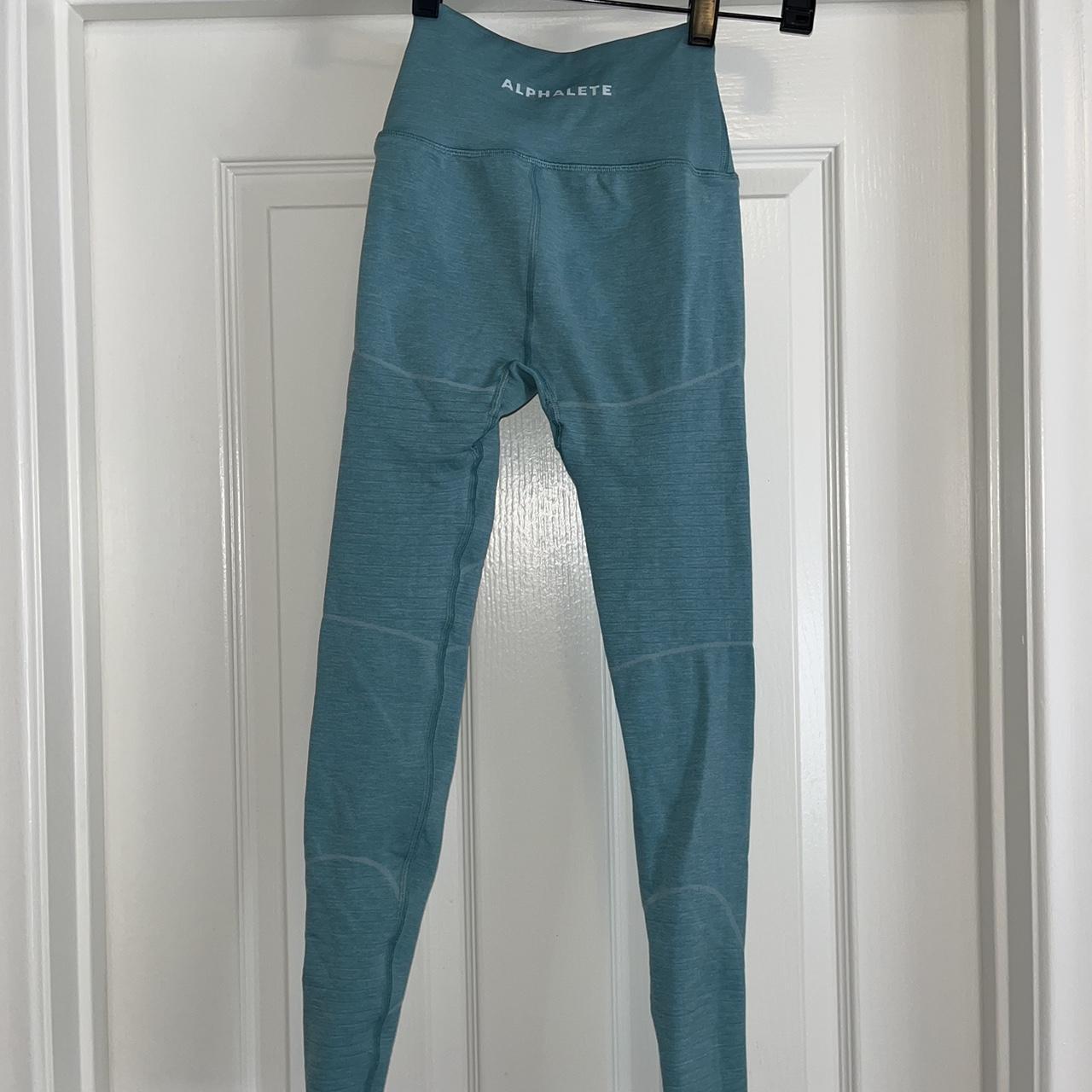 turquoise alphalete leggings size xs, looks tiny... Depop