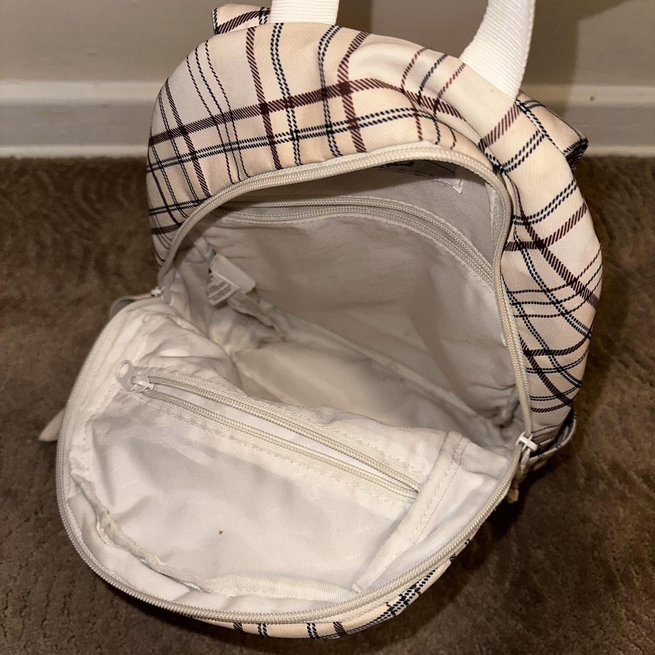 Plaid Cream Mini Champion Backpack