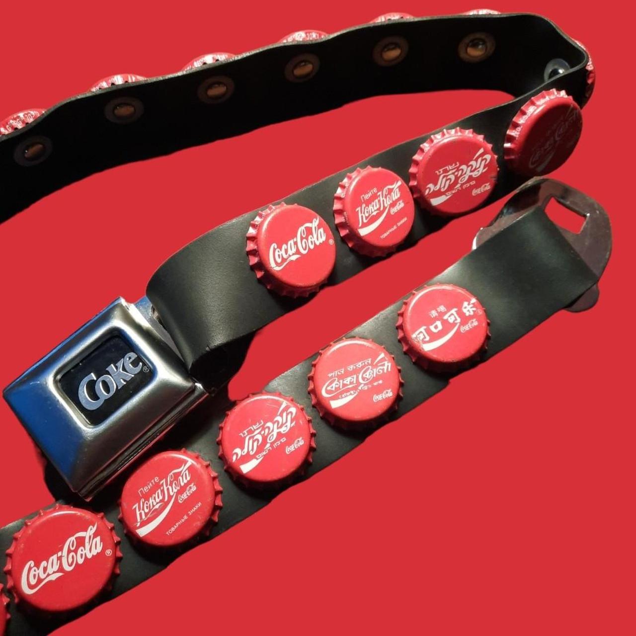 Coca Cola Men S Black And Red Belt Depop