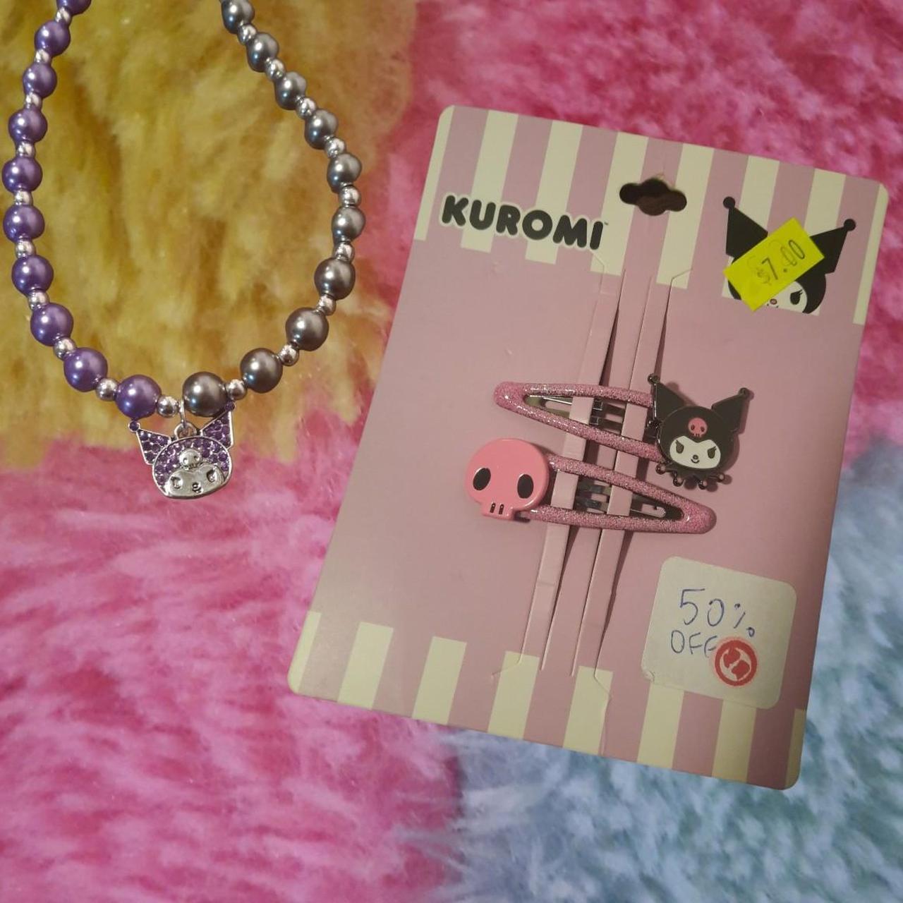 Kuromi Accesories Kit ♡ Adorable beaded necklace... - Depop