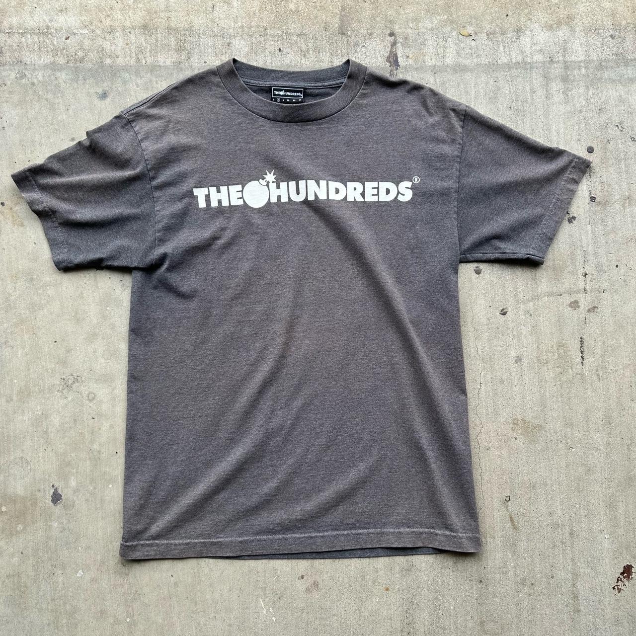 The Hundreds Men's Grey and White T-shirt | Depop