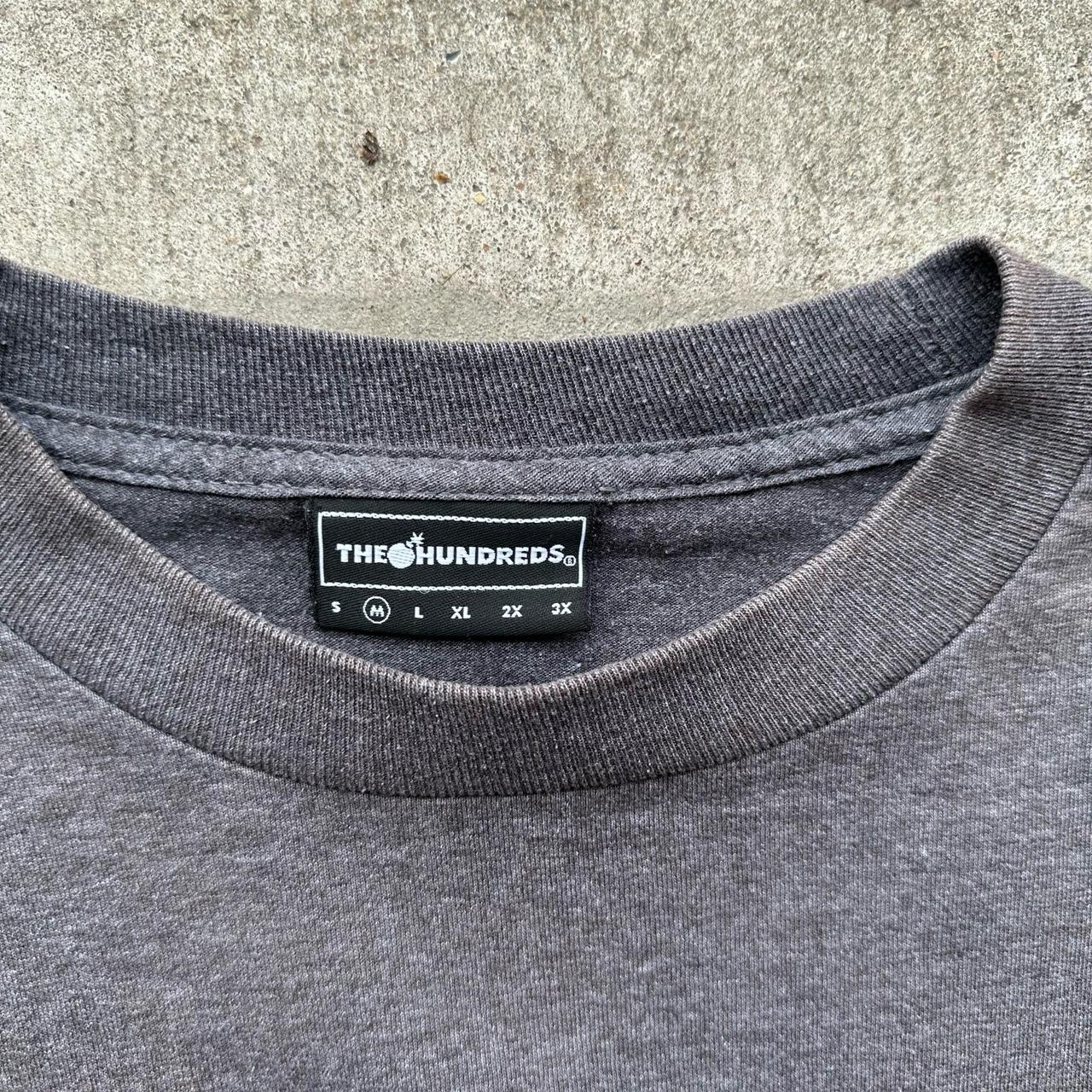 The Hundreds Men's Grey and White T-shirt | Depop