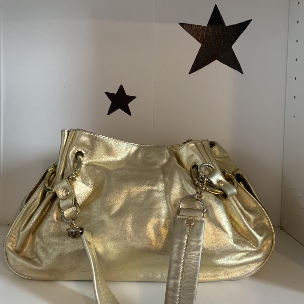 prettiest gold juicy couture metallic bag ! 90s... - Depop