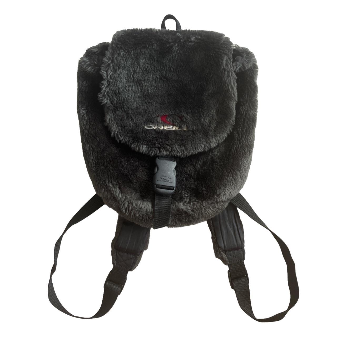 Vintage O'Neill black fur backpack. The most Y2K, | Depop