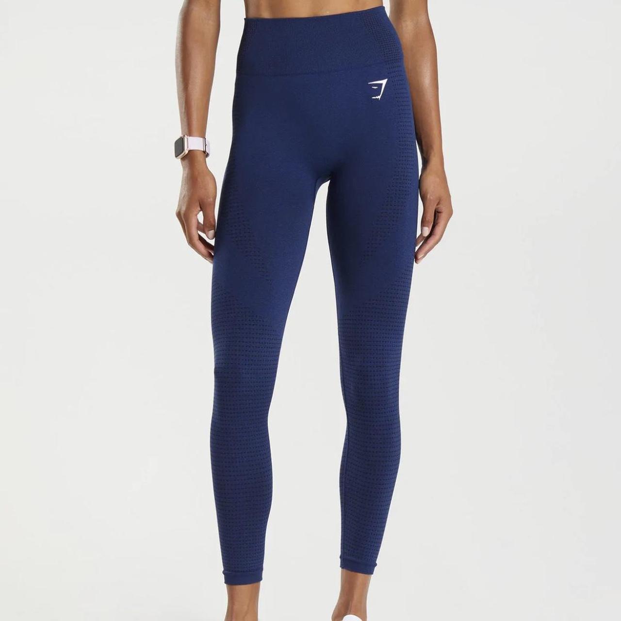 Gymshark Women's Navy Leggings Depop