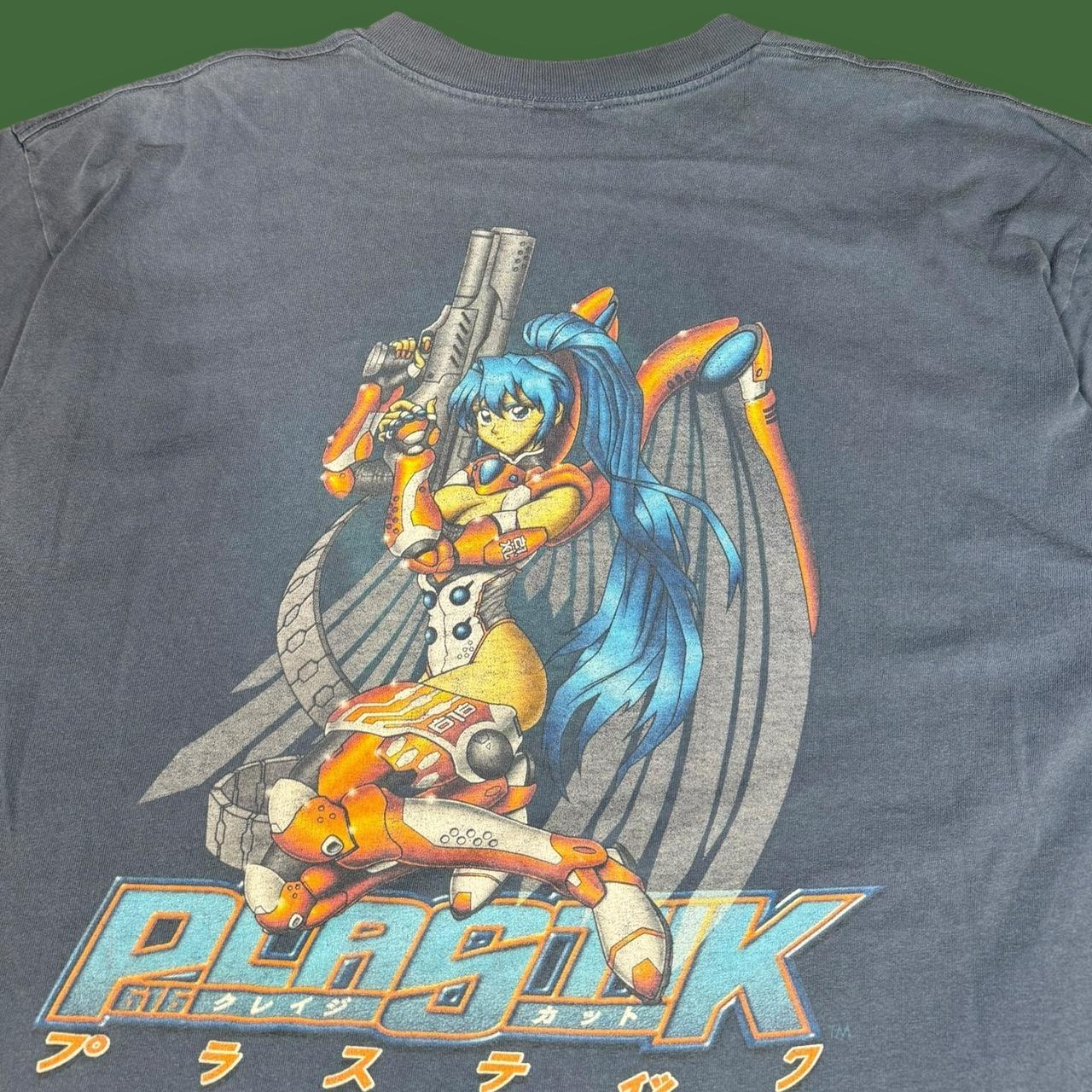 Vintage 1990s Anime Plastik Skate Shirt Double | Depop