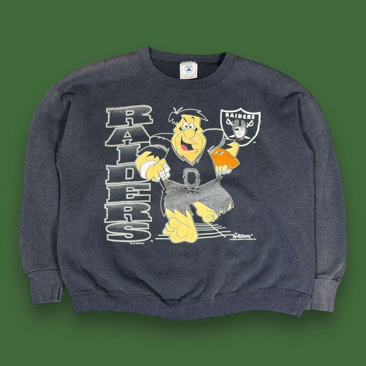 Vintage 1990s NFL Raiders Fred Flintstone Cartoon | Depop Vintage 1990s NFL Raiders Fred Flintstone Cartoon | Depop