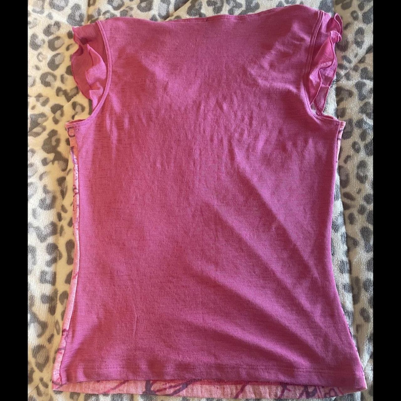 Cue Women's Pink and Purple Shirt (2)