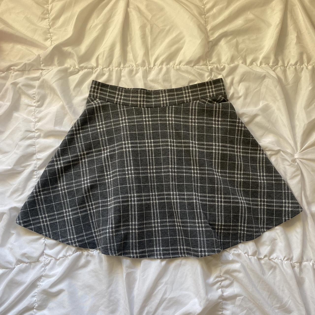 Grey plaid clearance skirt forever 21