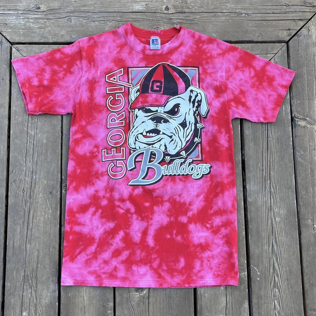 Russell Athletic Men's Red and Pink Tshirt Depop