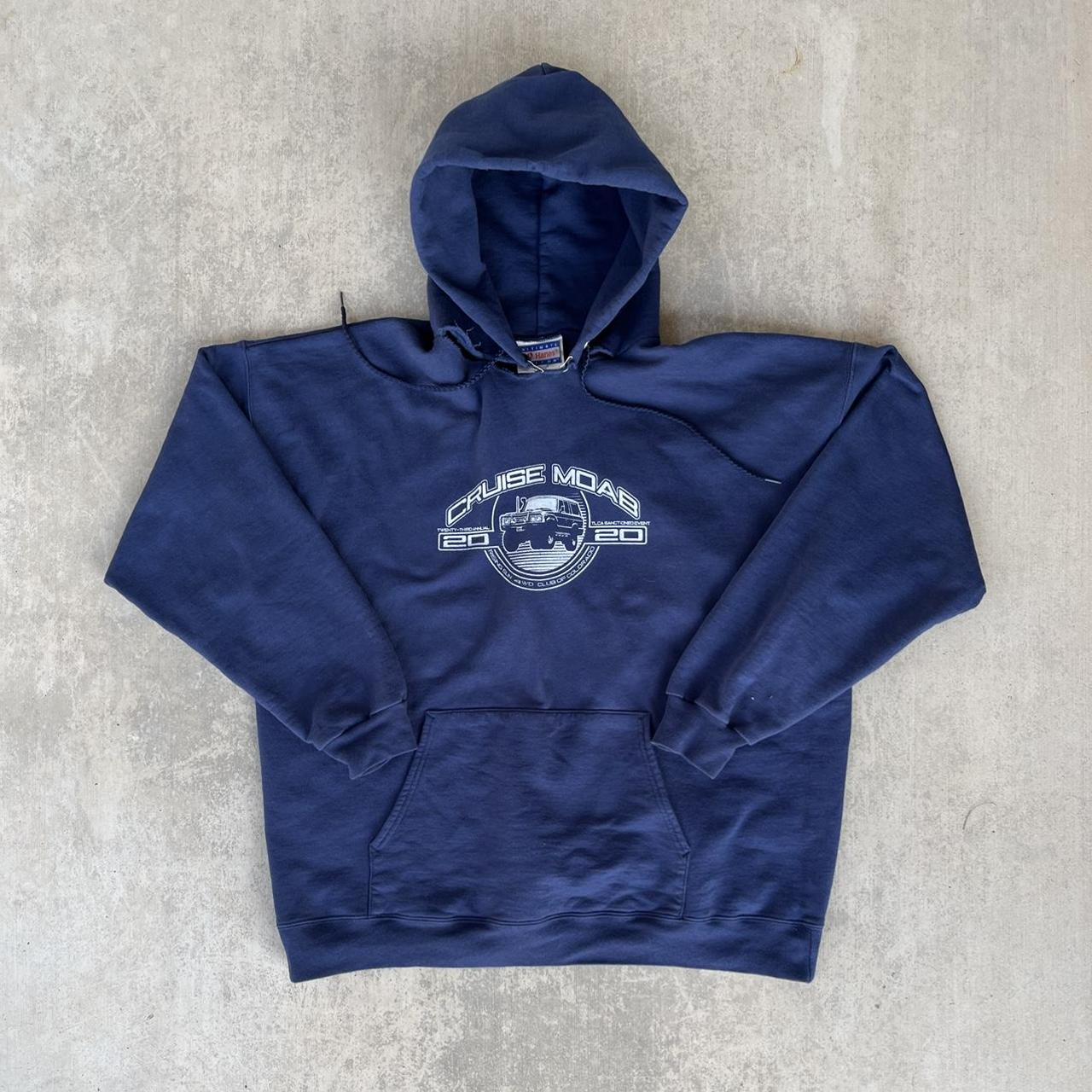 Men's Blue and Navy Hoodie | Depop