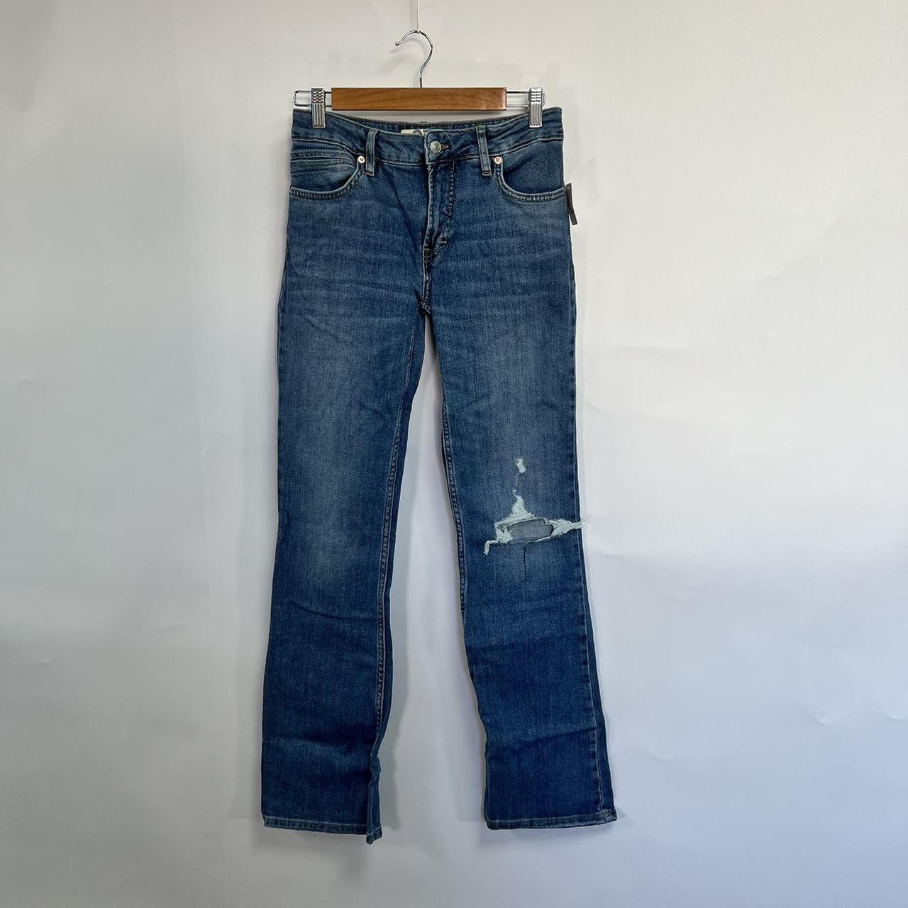 Free People Women's Blue Jeans | Depop