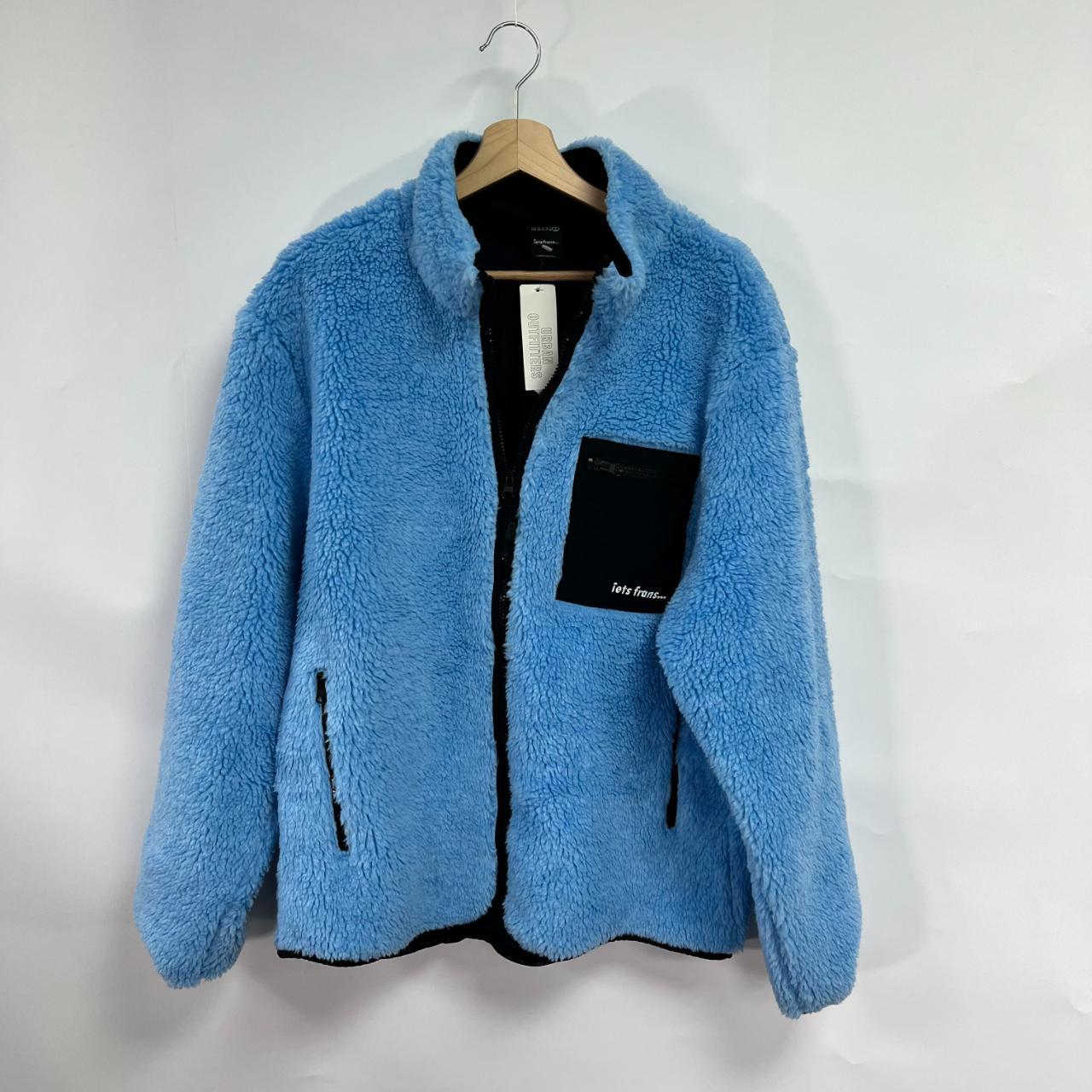 Urban Outfitters iets Frans Zip-Up Pocket Teddy... - Depop