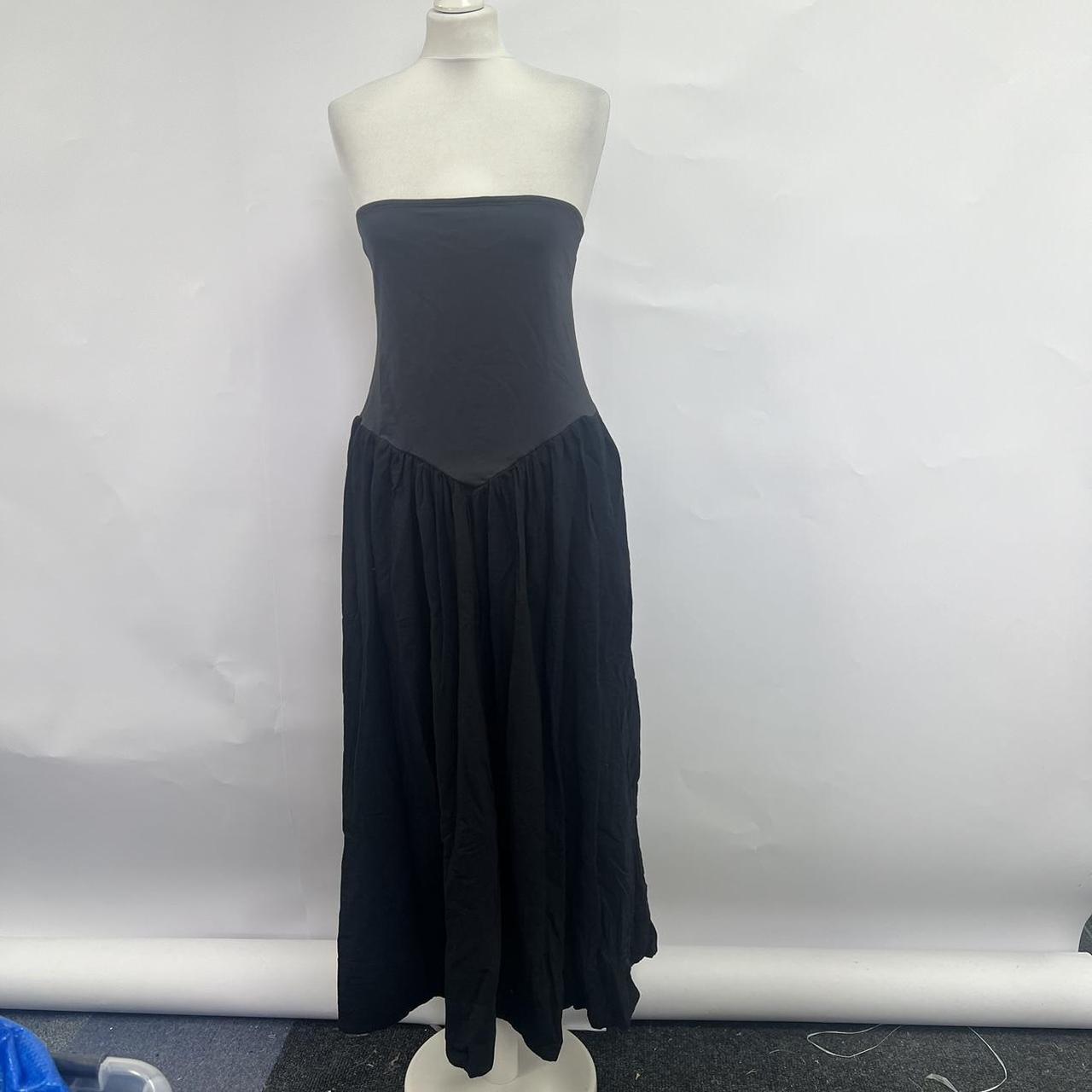 Free People Onda Drop-Waist Tube Midi Dress. Black. - Depop