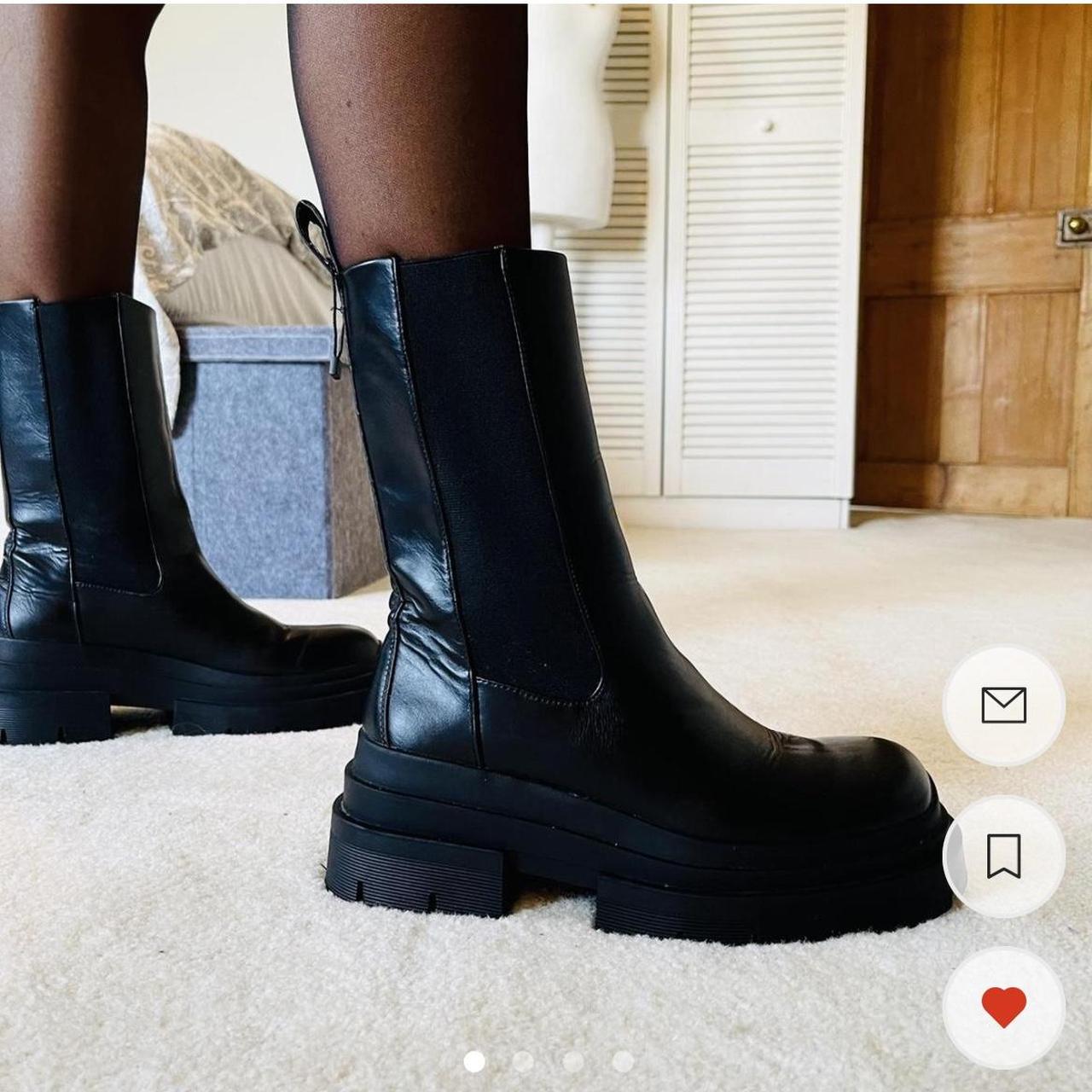 Zara Women's Black Boots | Depop