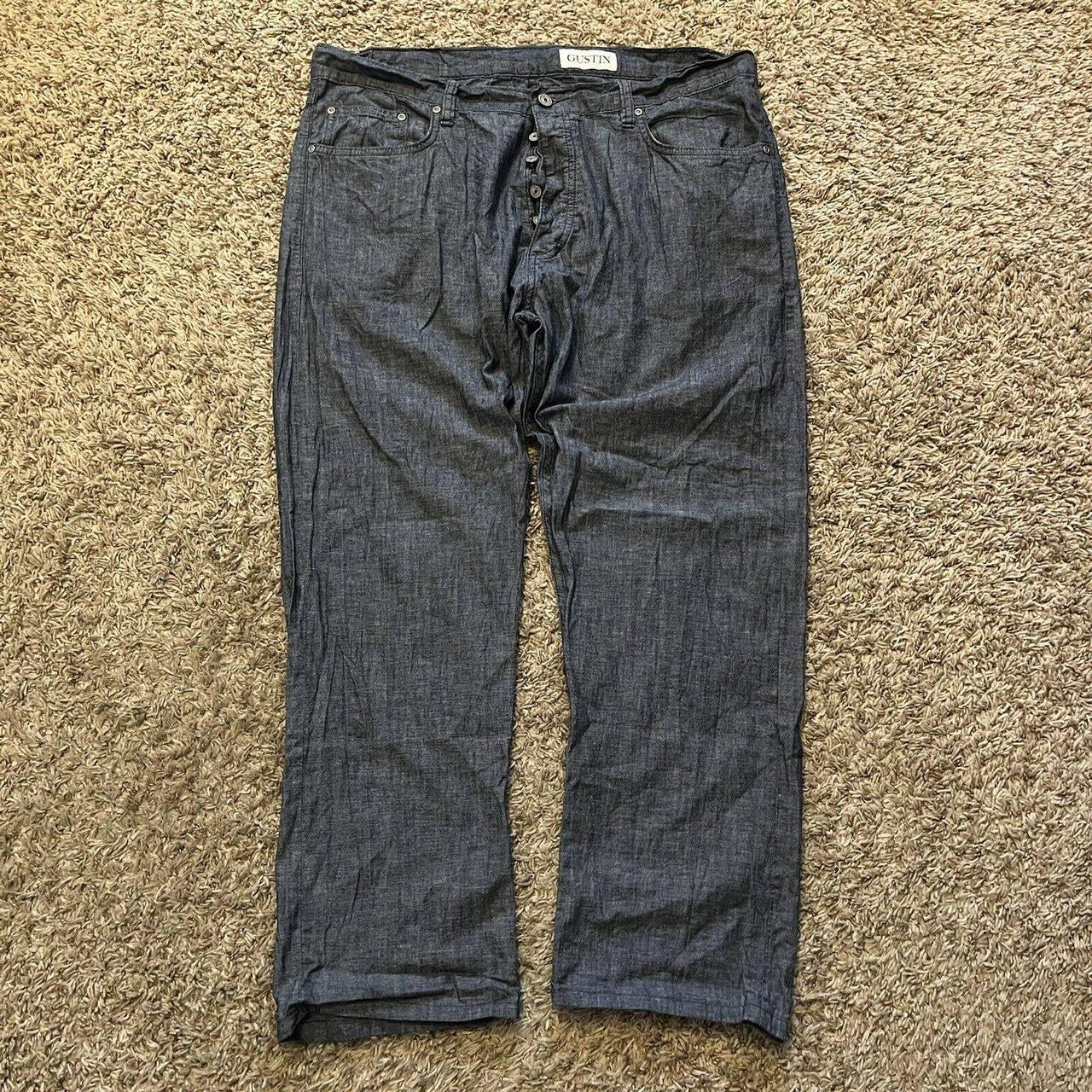 Linen Chambray Joggers - Black, Gustin, Chinos