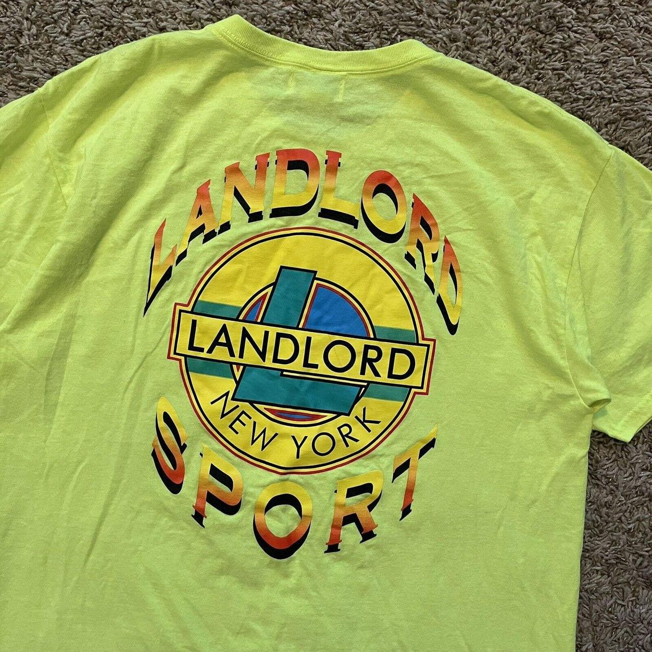 Landlord New York Sport Neon Patch Pocket Tee Shirt... - Depop